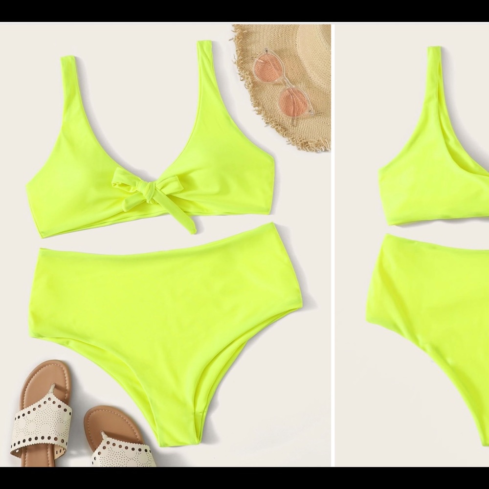 Neon yellow bikini